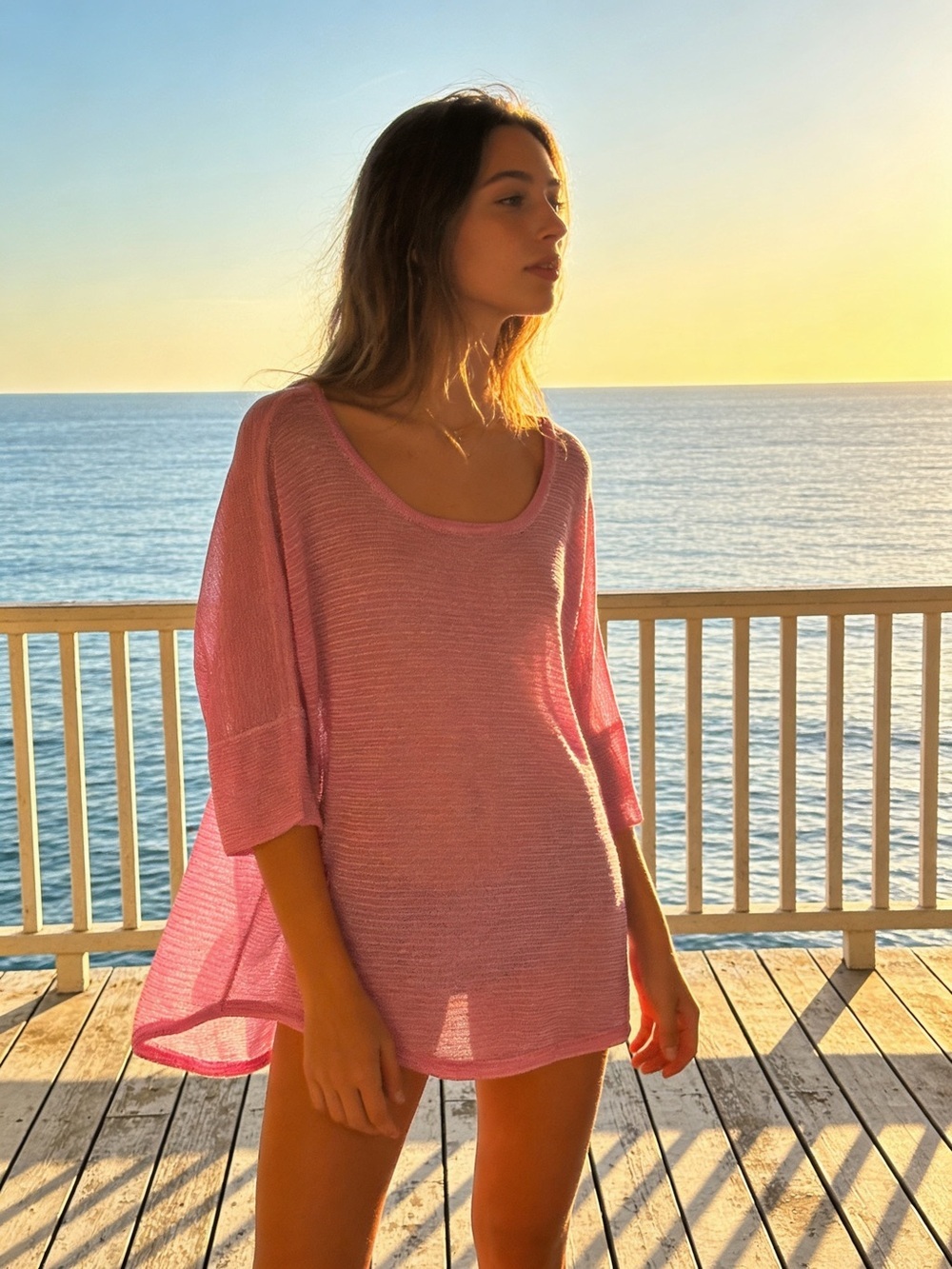 Marc New York Women’s Pink lightweight Sweater size L
